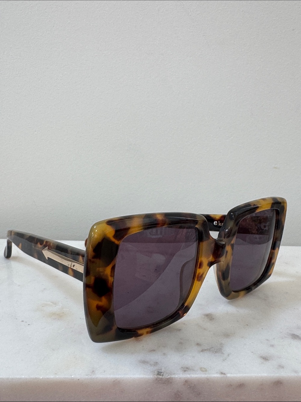 Karen Walker Tortoiseshell Square Frame Sunglasses - Brown